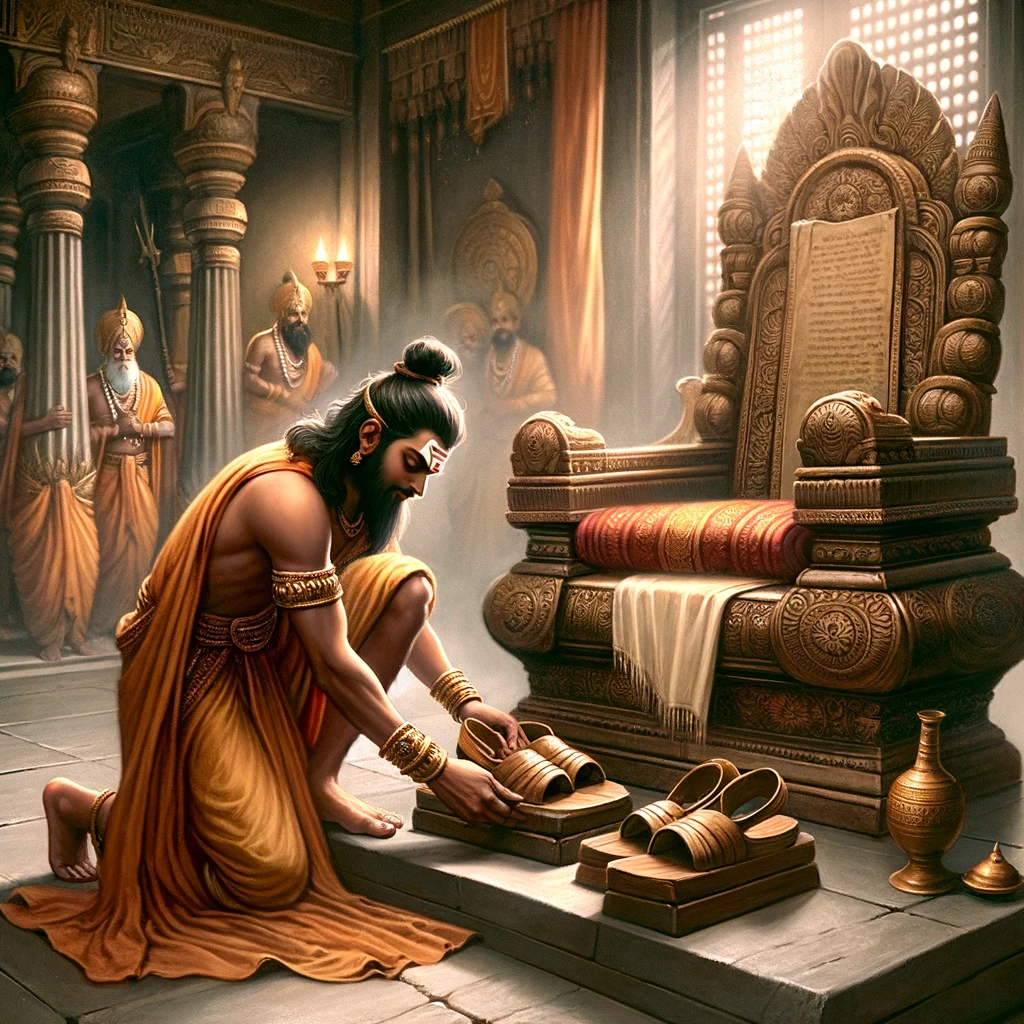 Bharata Retires to Nandigrama